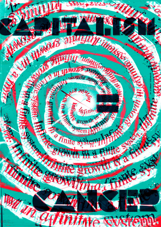 Capitalism = cancer – giclée print