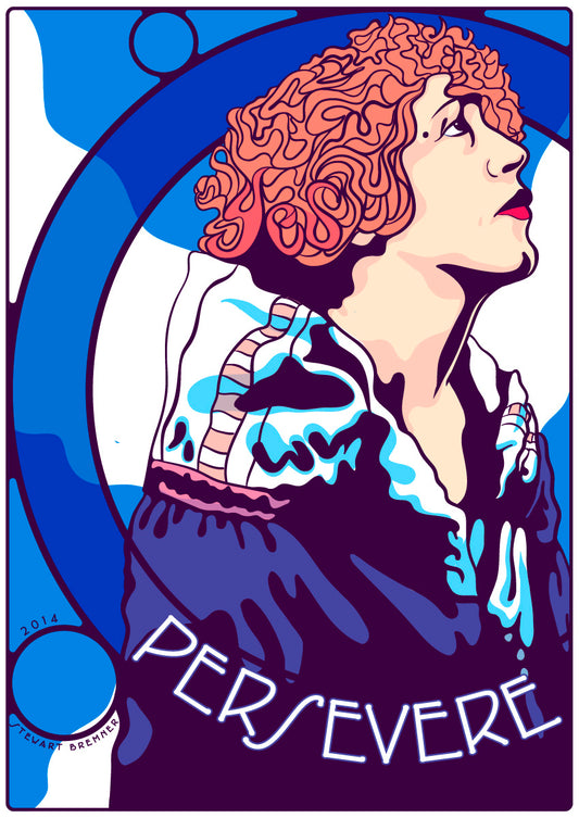 Persevere (blue) – poster
