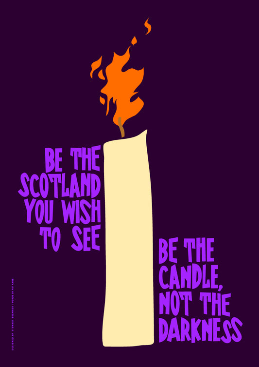 Be the candle (purple) – poster