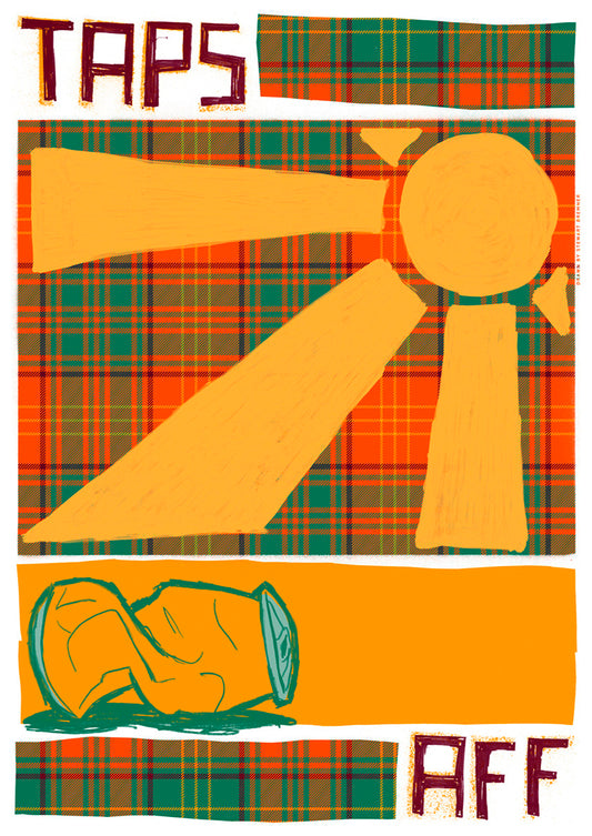 Taps aff (oan tartan) – poster