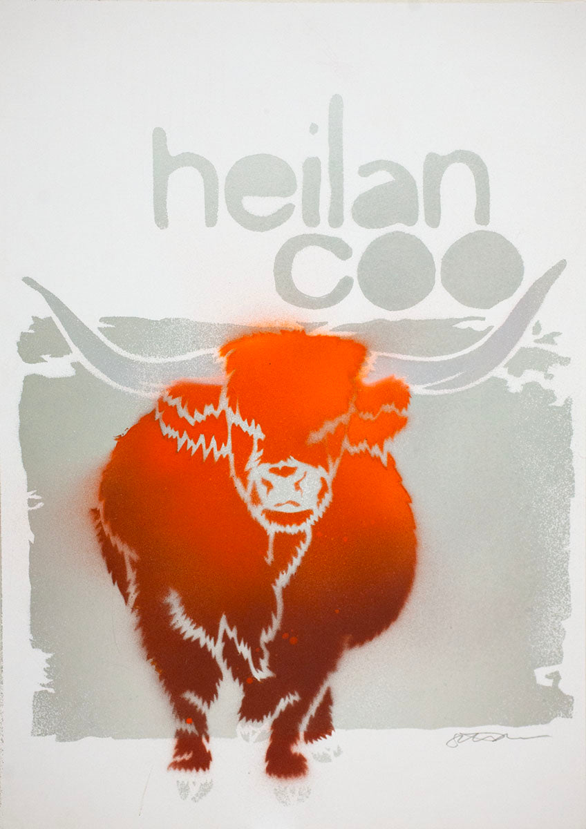 Heilan coo - handmade stencil art
