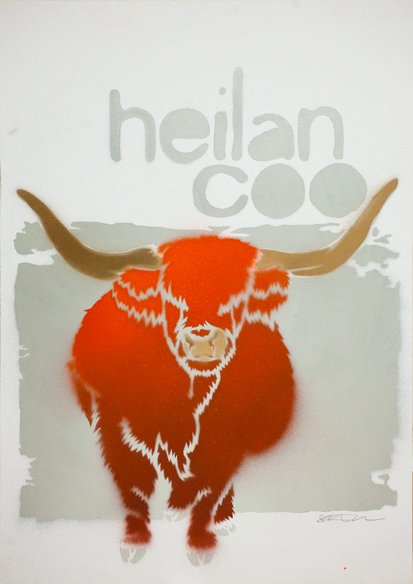 Heilan coo - handmade stencil art