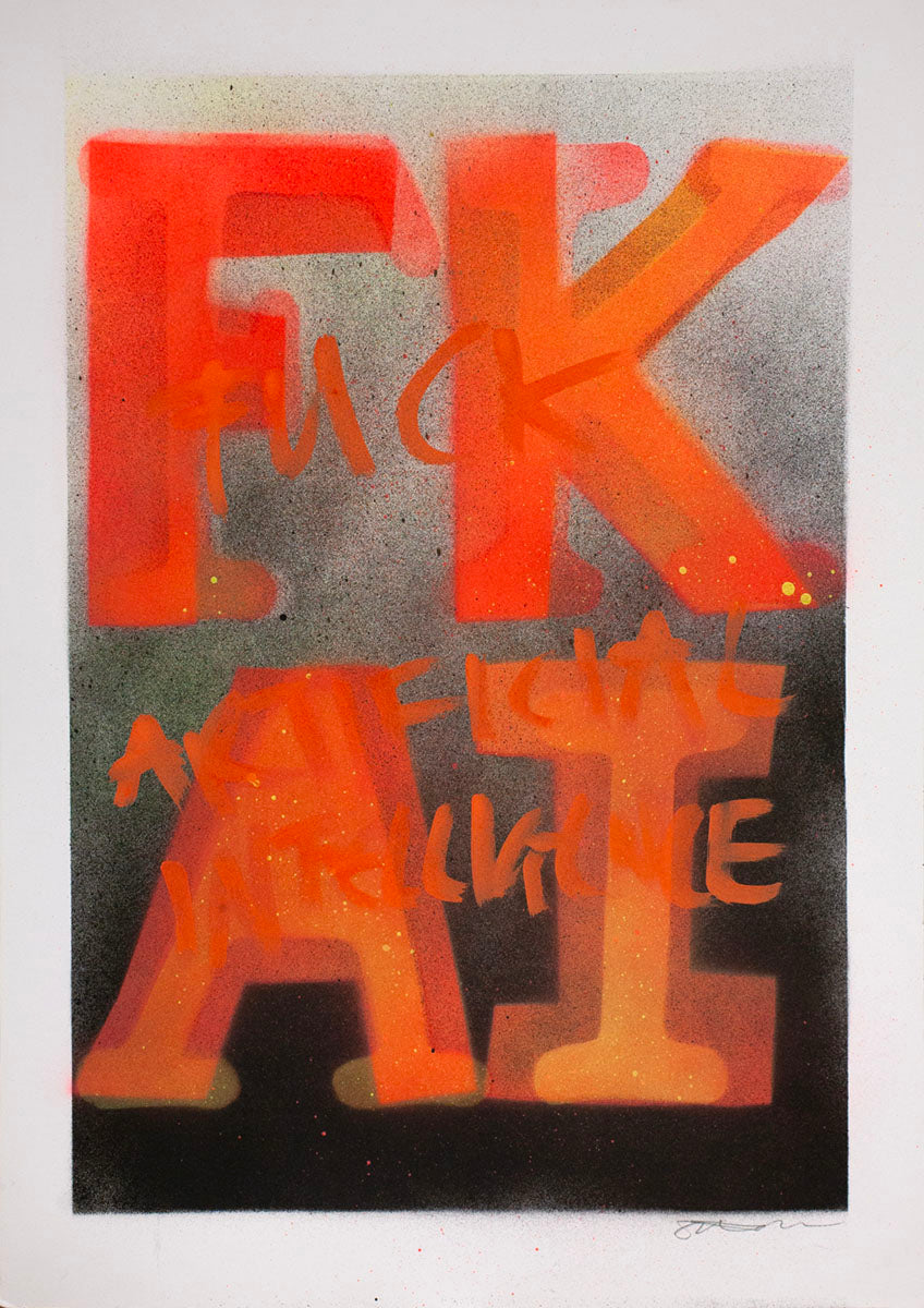 FK AI - handmade stencil art
