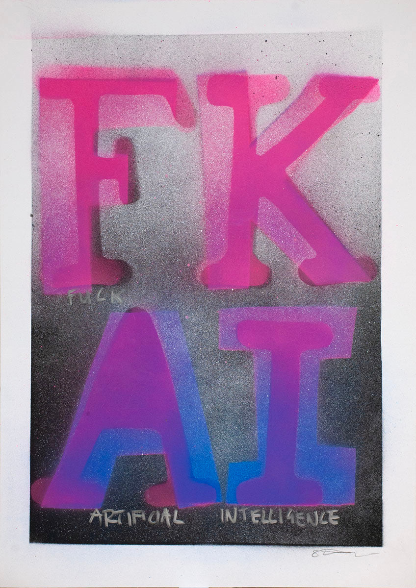 FK AI - handmade stencil art