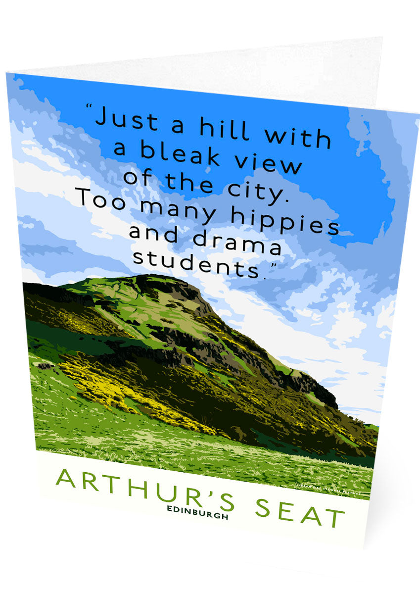 There are too many hippies on Arthur’s Seat – card