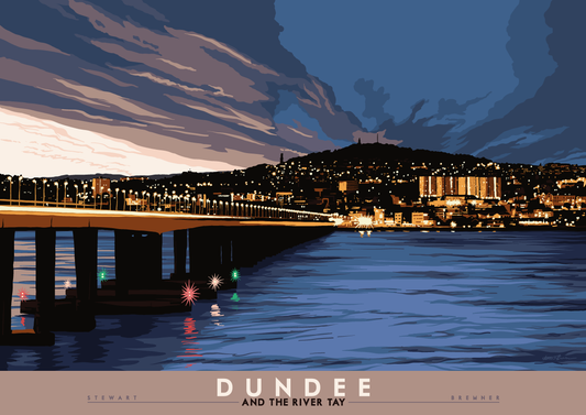 Dundee and the River Tay – giclée print - natural - Indy Prints by Stewart Bremner