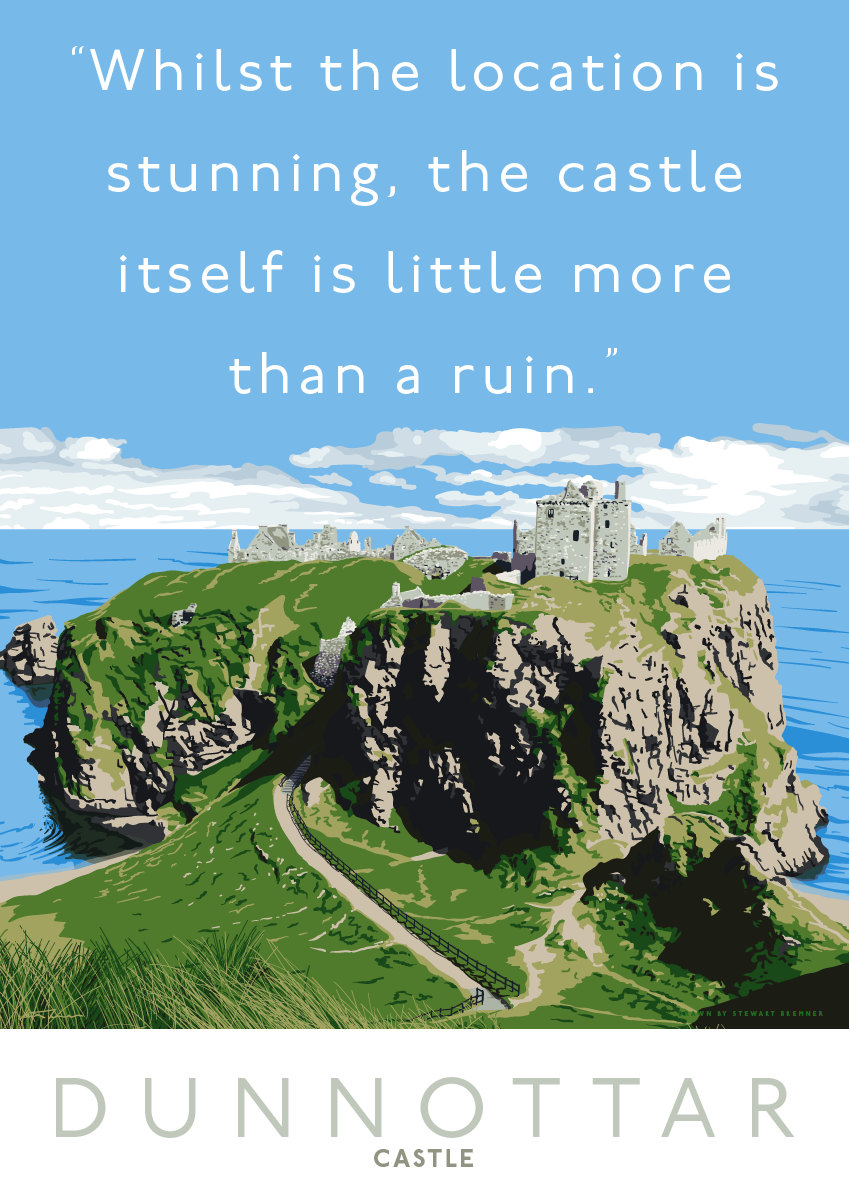 Dunnottar Castle is a ruin – giclée print