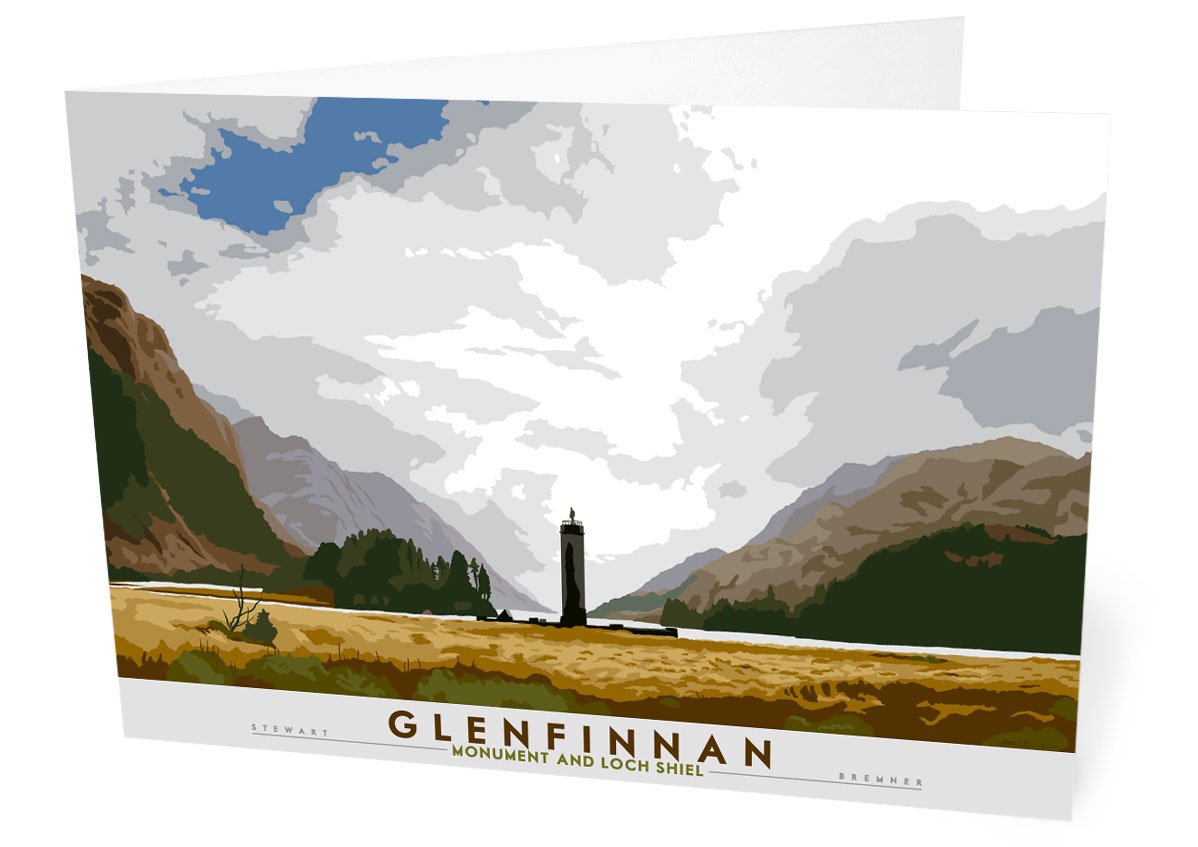 Glenfinnan: Monument and Loch Shiel – card - natural - Indy Prints by Stewart Bremner