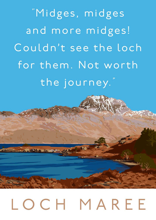 The many midges of Loch Maree – giclée print