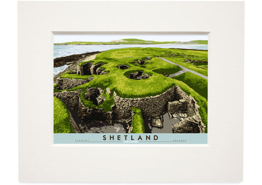 Shetland: Jarlshof – small mounted print - natural - Indy Prints by Stewart Bremner