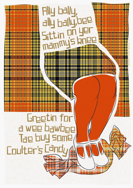 Ally bally bee (on tartan) – giclée – Indy Prints by Stewart Bremner print