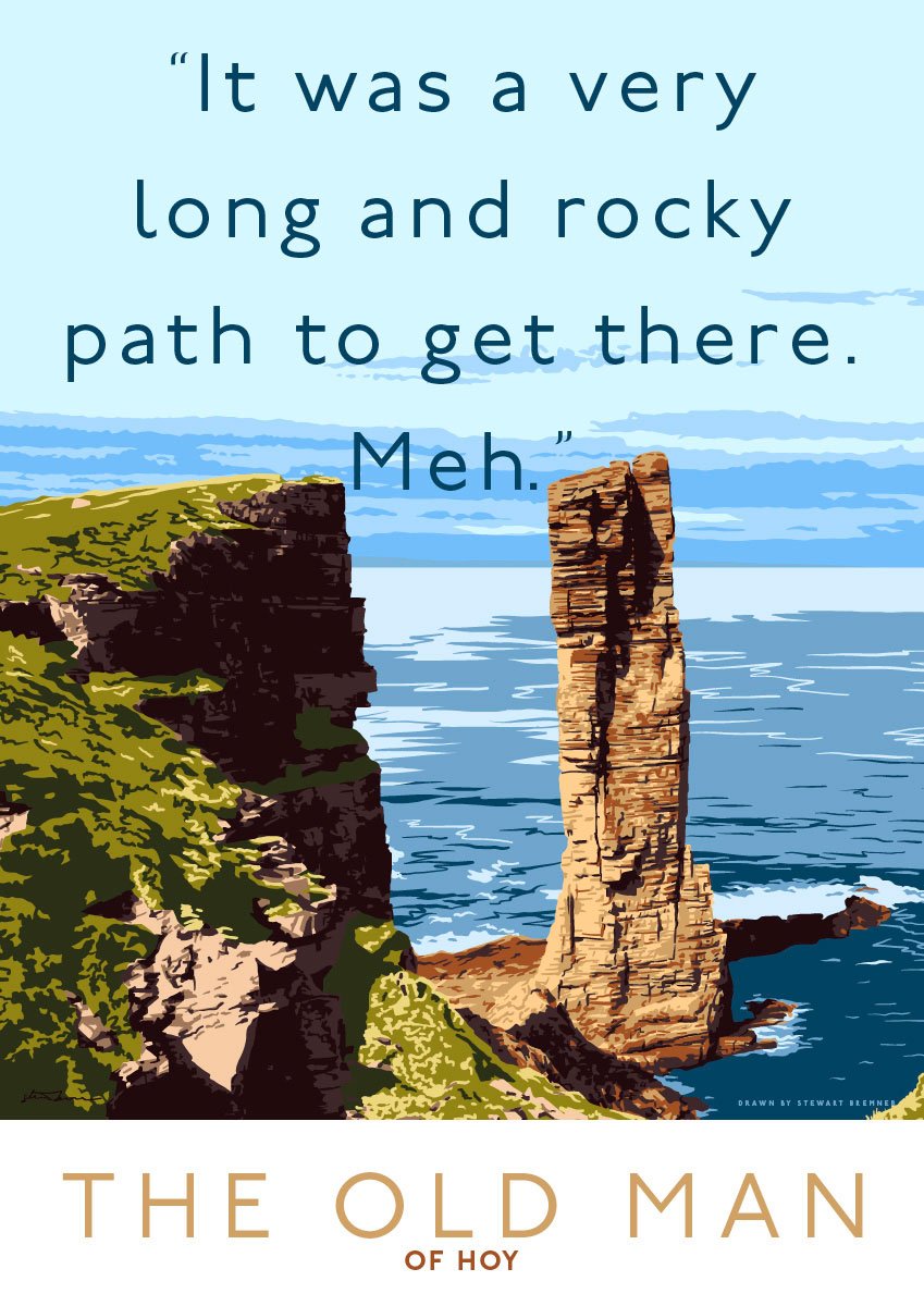 It's a long path to the Old Man of Meh – giclée print