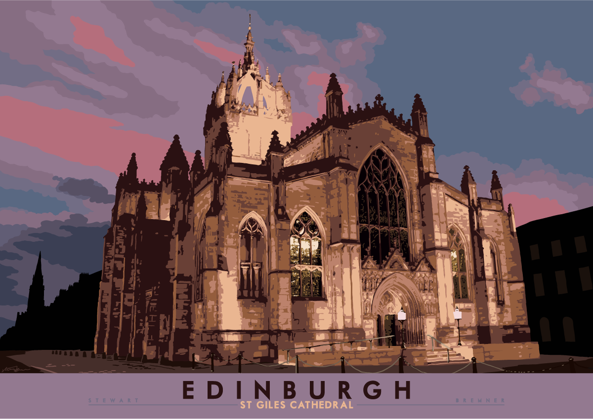 Edinburgh: St Giles Cathedral – poster - natural - Indy Prints by Stewart Bremner