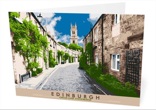 Edinburgh: Circus Lane, Stockbridge – card - natural - Indy Prints by Stewart Bremner