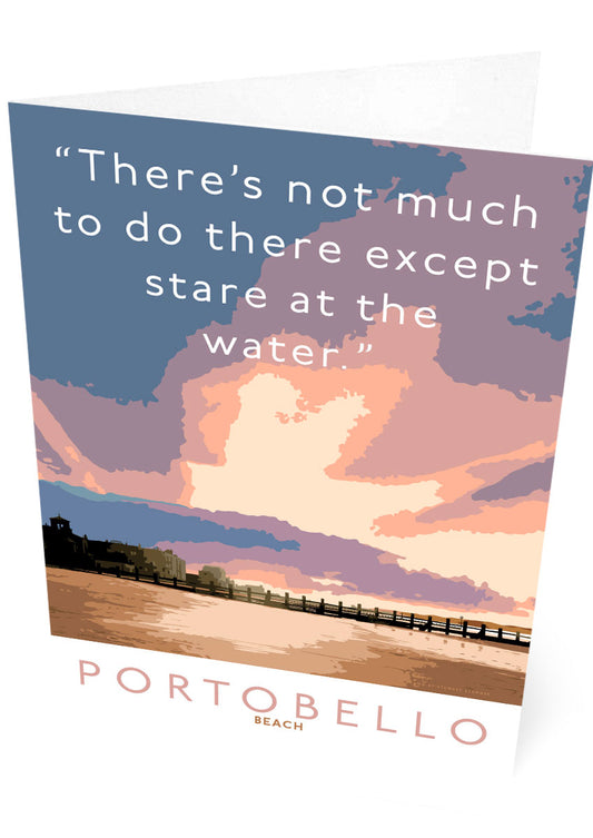 Staring at the water in Portobello – card