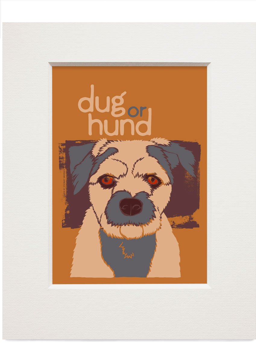 Dug or hund – small mounted print - Indy Prints by Stewart Bremner