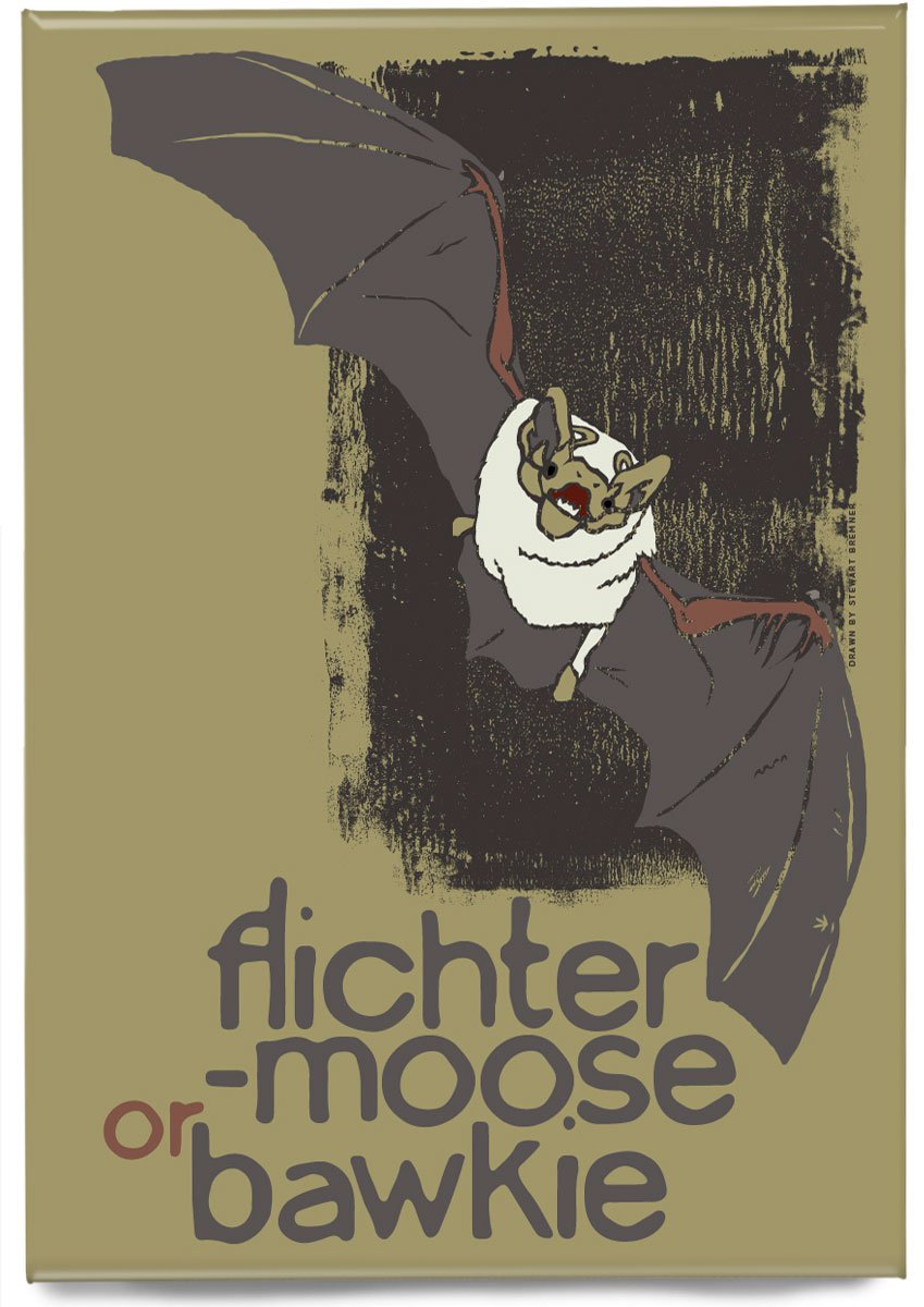 Flichtermoose or bawkie – magnet – Indy Prints by Stewart Bremner