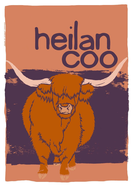 Heilan coo – giclée print – Indy Prints by Stewart Bremner