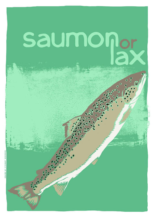 Saumon or lax – giclée print – Indy Prints by Stewart Bremner