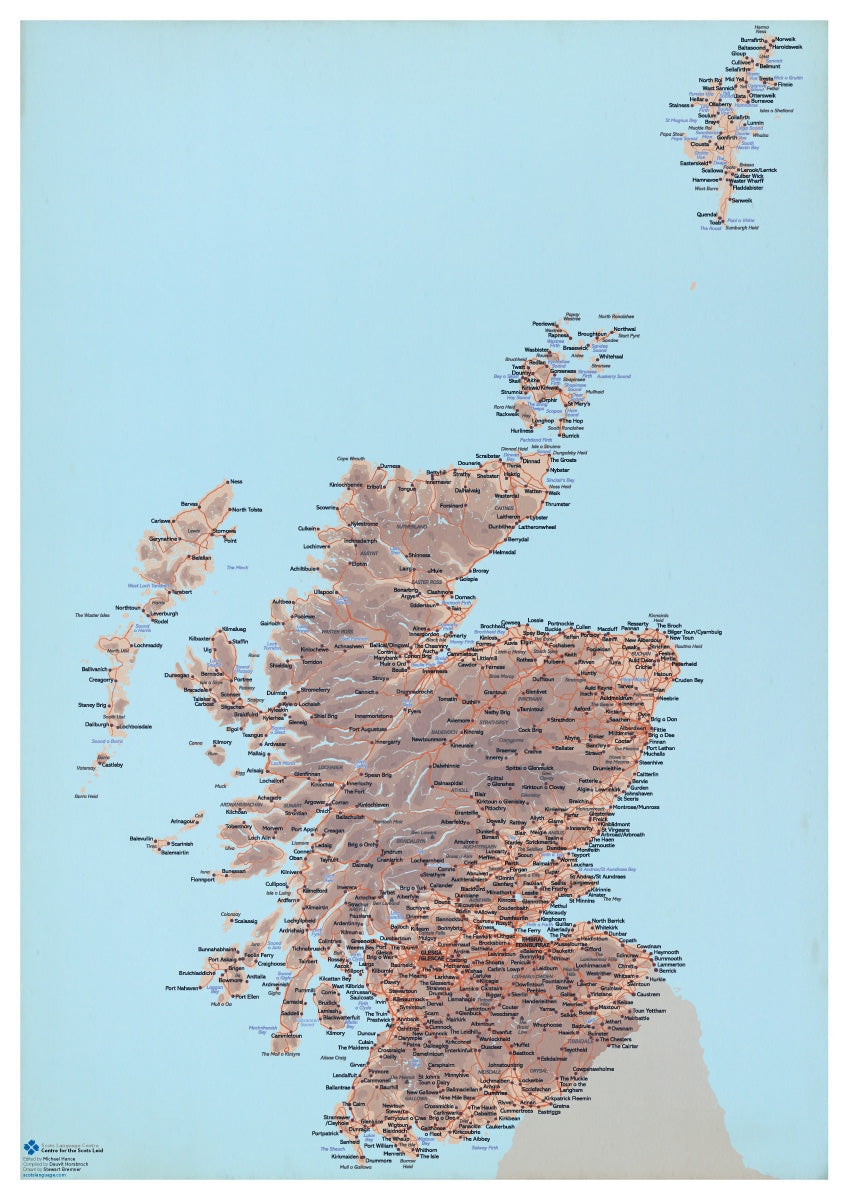 Scots Map Scots map of Scotland – Stewart Bremner Prints